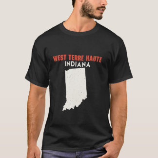 West Terre Haute Indiana USA State America Travel  T-Shirt