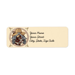 West Texas Cowboy custom name address Labels