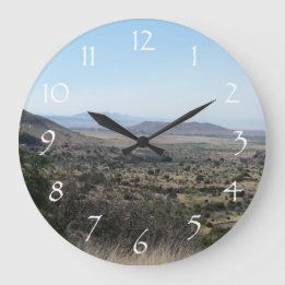 West Texas Mountains Large Clock