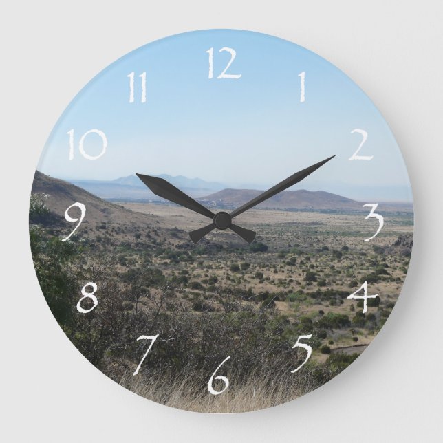 West Texas Mountains Large Clock (Front)