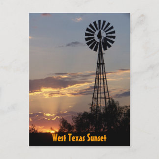 West Texas Sunset Postcard