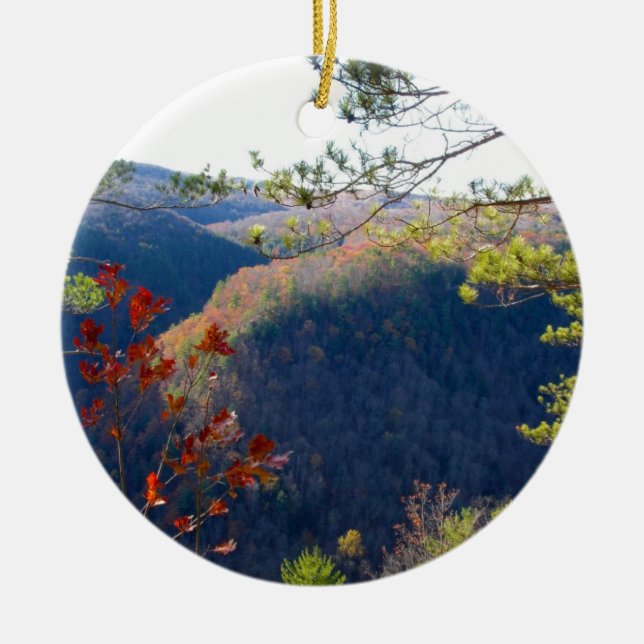 West view of the Pa Grand Canyon.JPG Ceramic Tree Decoration (Front)