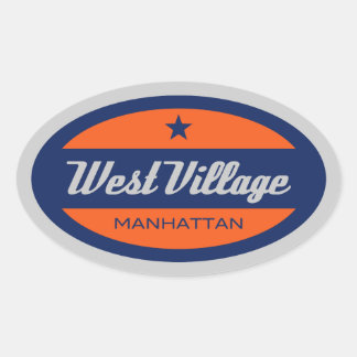 West Village Oval Sticker