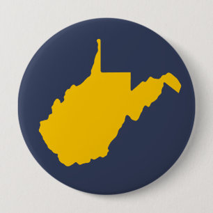 West Virginia 10 Cm Round Badge