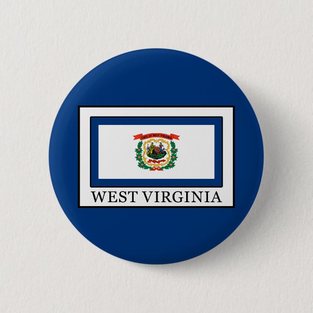 West Virginia 6 Cm Round Badge (Front)