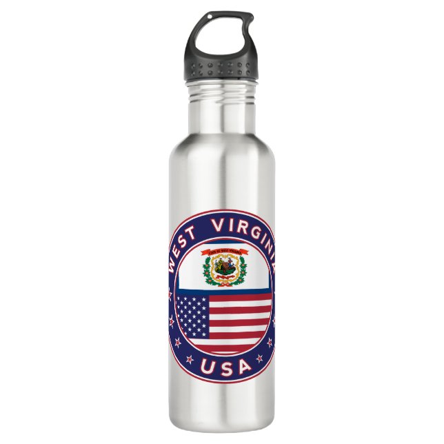 West Virginia 710 Ml Water Bottle (Front)
