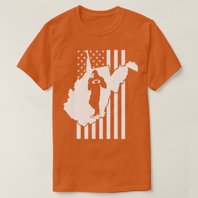 West Virginia American Flag T-Shirt (Design Front)