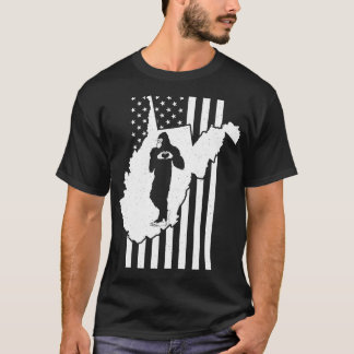 West Virginia American Flag T-Shirt