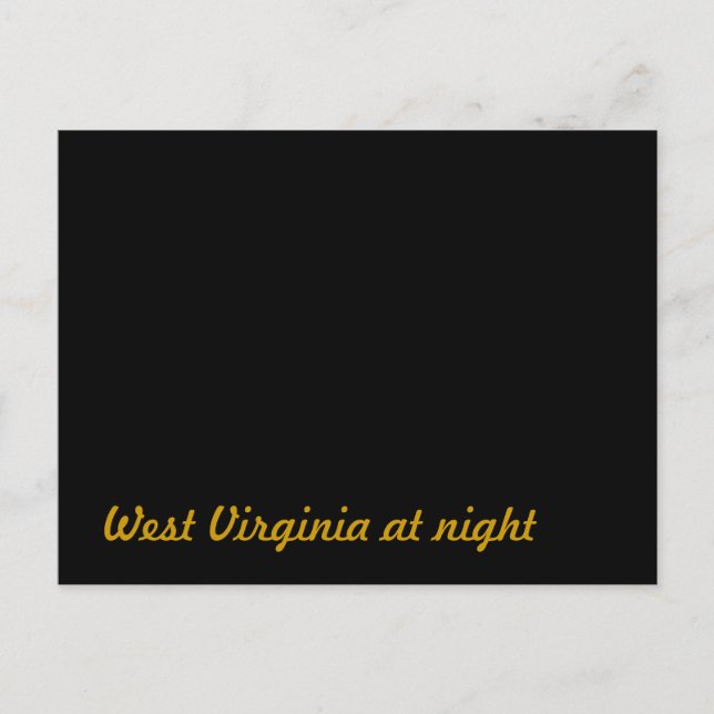 West Virginia at night Postcard (Front)