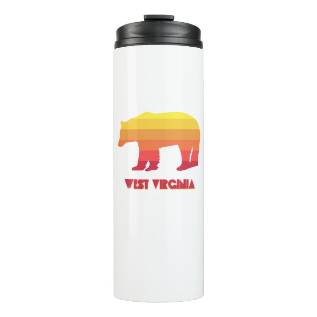 West Virginia Bear Thermal Tumbler (Front)