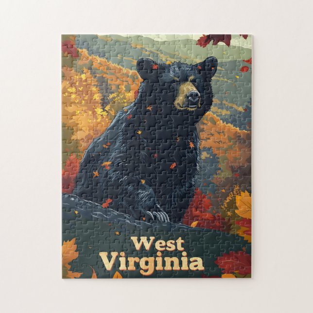 West Virginia Black Bear Jigsaw Puzzle (Vertical)