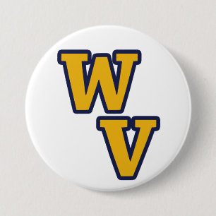 West Virginia Blue and Gold Pride 7.5 Cm Round Badge