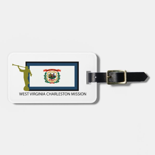 WEST VIRGINIA CHARLESTON MISSION LDS CTR LUGGAGE TAG (Front Horizontal)