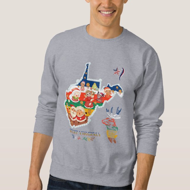 West Virginia Chritmas Sweatshirt (Front)