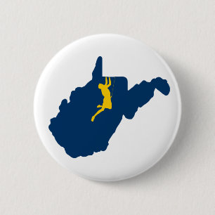 West Virginia Climbing 6 Cm Round Badge