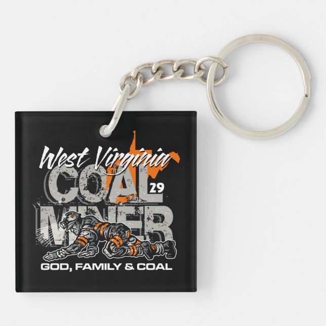 WEST VIRGINIA COAL MINER KEY RING (Back)