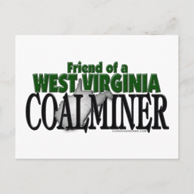 West Virginia Coalminer Postcard (Front)
