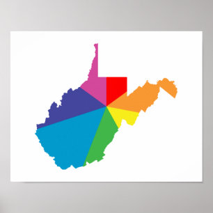west virginia colour burst poster