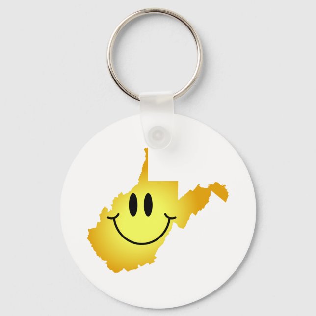 West Virginia Face Key Ring (Front)