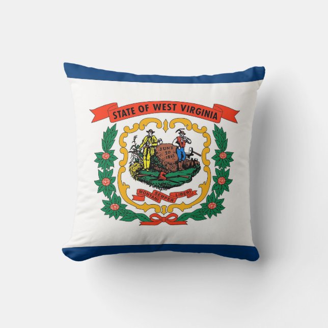 West Virginia Flag American MoJo Pillow (Front)