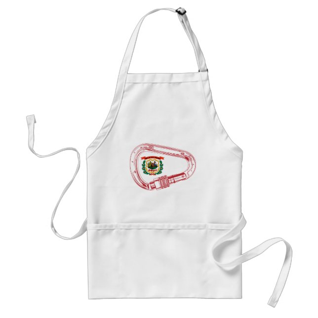 West Virginia Flag Climbing Carabiner Standard Apron (Front)