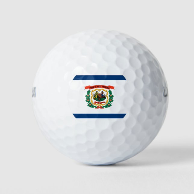 WEST VIRGINIA FLAG GOLF BALLS (Front)