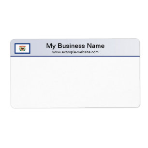 West Virginia Flag Header Shipping Label