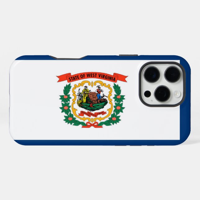 West Virginia flag iPhone Case (Back Horizontal)