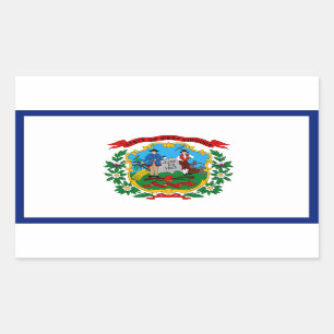 West Virginia Flag Rectangular Sticker