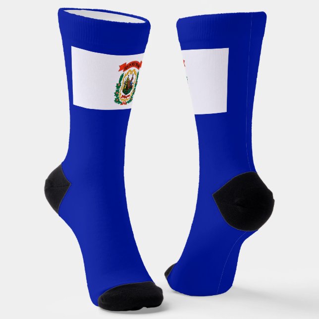 West Virginia flag Socks (Angled)
