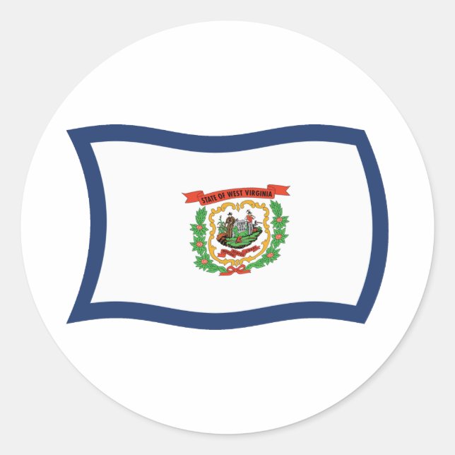 West Virginia Flag Sticker (Front)