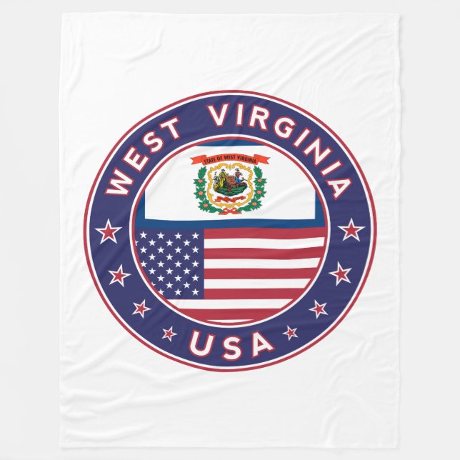 West Virginia Fleece Blanket (Front)