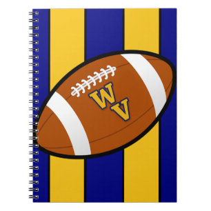 West Virginia Football Blue and Gold Pride Spiral Notebook