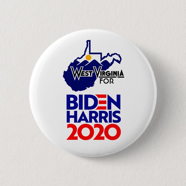 West Virginia for Biden Harris 2020 6 Cm Round Badge (Front)