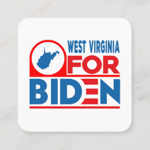 WEST VIRGINIA For Biden Square Business Card