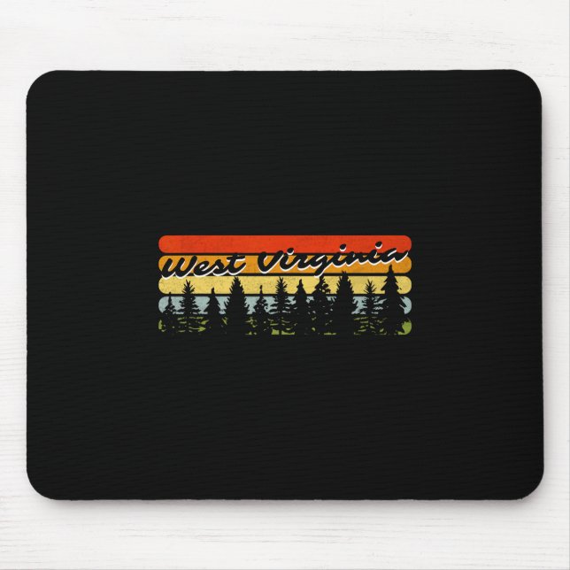 West Virginia Forest Sunset Trees Cabin Aesthetic  Mouse Pad (Front)