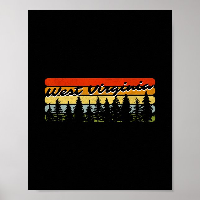 West Virginia Forest Sunset Trees Cabin Aesthetic  Poster (Front)