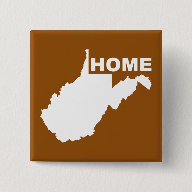 West Virginia Home Away From State Button Badge (Front)