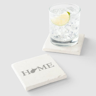West Virginia Home State Shaped Letter Virginian Stone Coaster