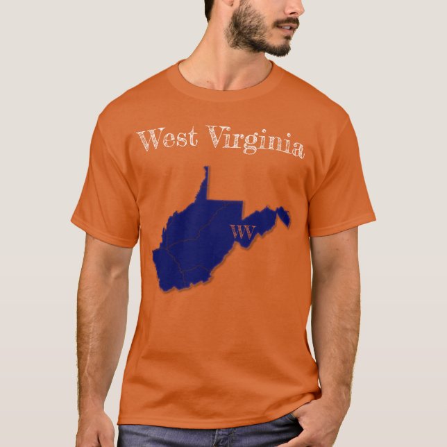 West Virginia Interstates [Navy Blue Design] T-Shirt (Front)