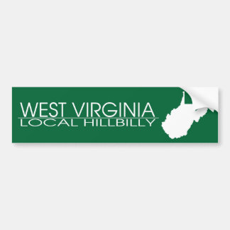 West Virginia Local Hillbilly, Marshall Colours Bumper Sticker