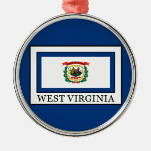 West Virginia Metal Tree Decoration
