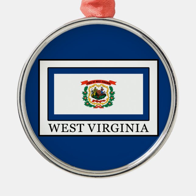 West Virginia Metal Tree Decoration (Front)