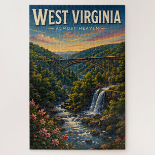 West Virginia Mountain Rivers Scenic Adventure Jigsaw Puzzle
