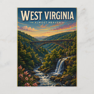 West Virginia Mountain Rivers Scenic Adventure Postcard