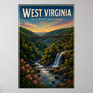 West Virginia Mountain Rivers Scenic Adventure Poster