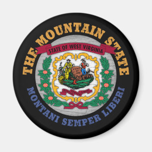 WEST VIRGINIA MOUNTAIN STATE FLAG MAGNET