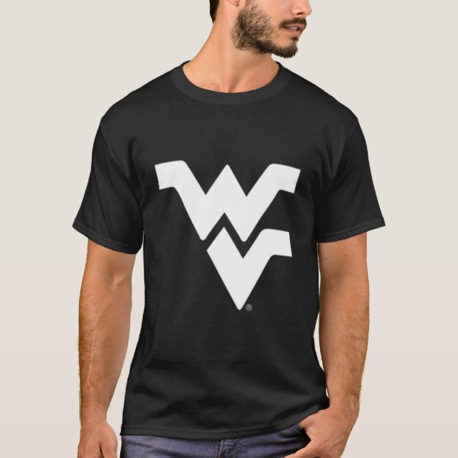 West Virginia Mountaineers Left Chest Icon Black T-Shirt (Front)
