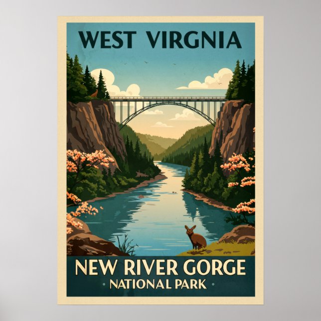 West Virginia New River Gorge V02 Poster (Front)