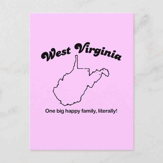 West Virginia - One big family literally Postcard (Front)